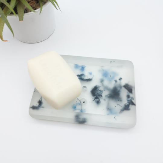 Delycastef porte savon rectangle beton denim